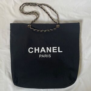 NewChanel Canvas Tote Gold Chain Strap VIP